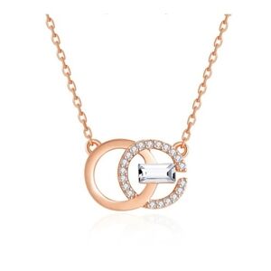 Nic & Syd Madison Pendant Rose Gold Necklace with Swarovski Crystals